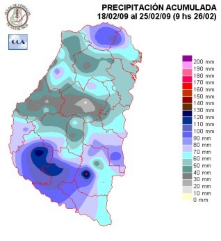 Mapa de precipitaciones