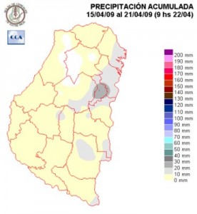 Mapa de precipitaciones