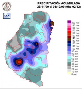 Mapa de precipitaciones