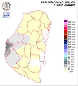 Mapa de precipitaciones