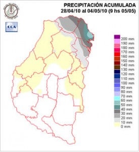 Mapa de precipitaciones