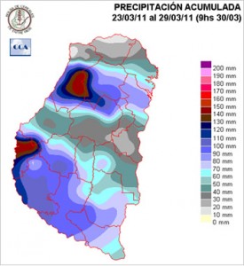 Mapa de precipitaciones