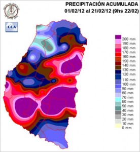 Mapa de precipitaciones