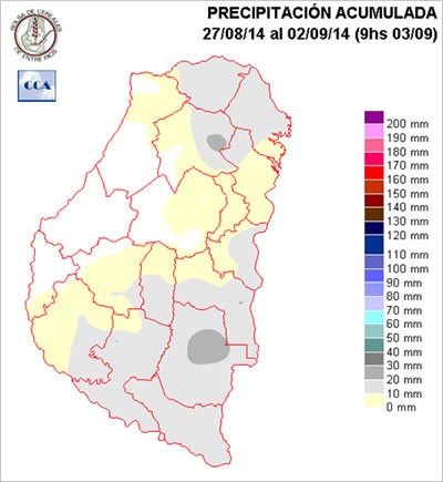 Mapa de precipitaciones