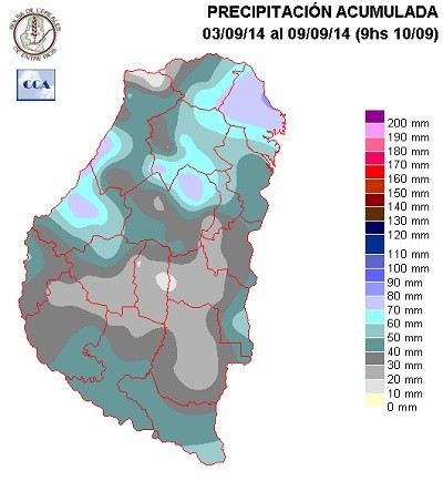 Mapa de precipitaciones