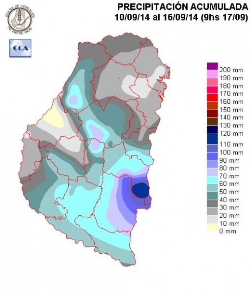 Mapa de precipitaciones