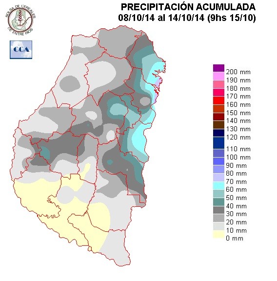 Mapa de precipitaciones