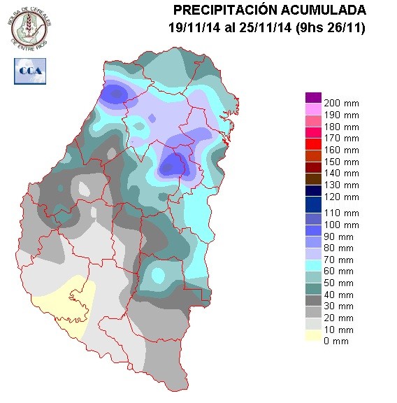 Mapa de precipitaciones