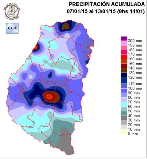 Mapa de precipitaciones