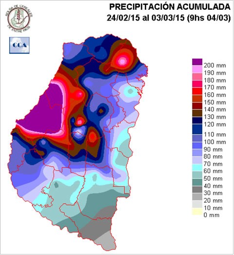 Mapa de precipitaciones