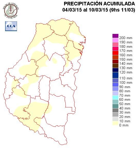 Mapa de precipitaciones