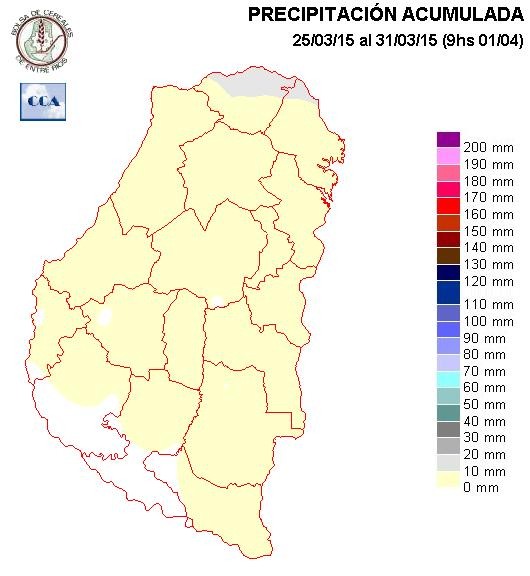 Mapa de precipitaciones