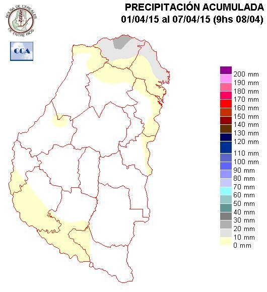 Mapa de precipitaciones