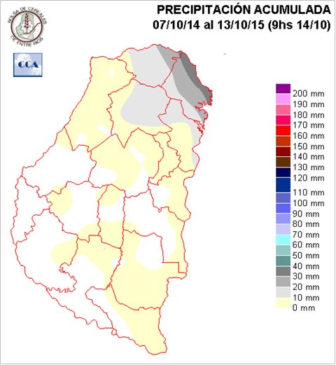 Mapa de precipitaciones