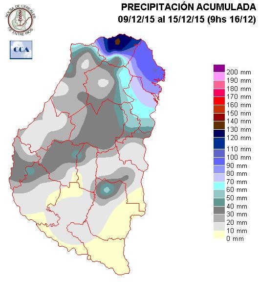 Mapa de precipitaciones