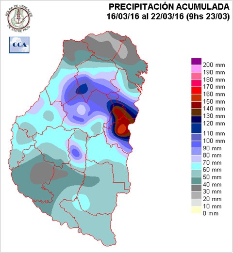 Mapa de precipitaciones