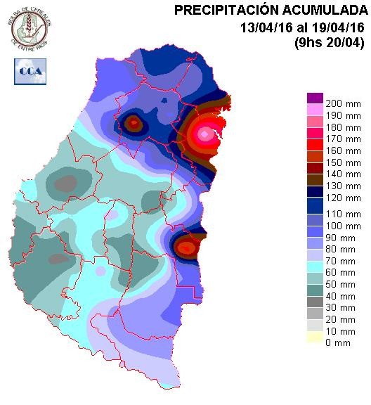 Mapa de precipitaciones