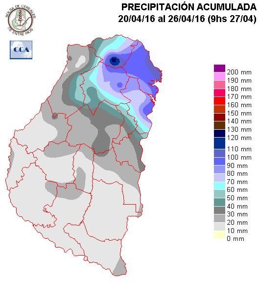 Mapa de precipitaciones