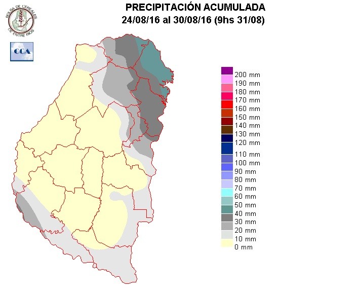 Mapa de precipitaciones