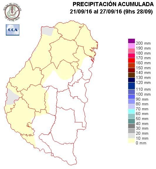 Mapa de precipitaciones