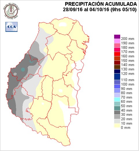 Mapa de precipitaciones