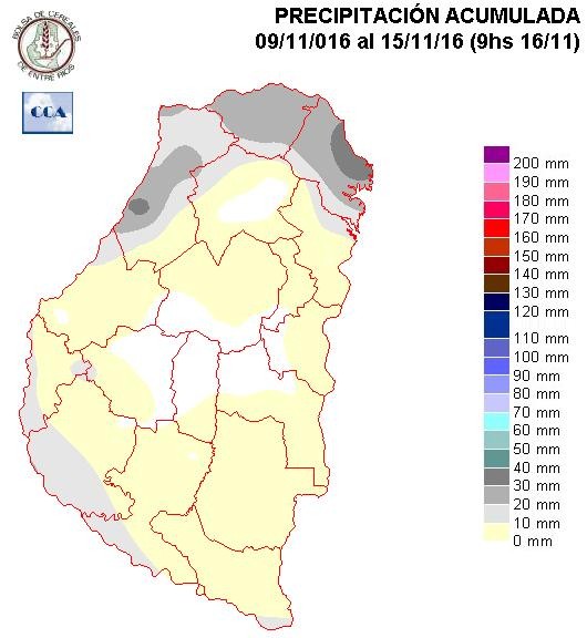 Mapa de precipitaciones