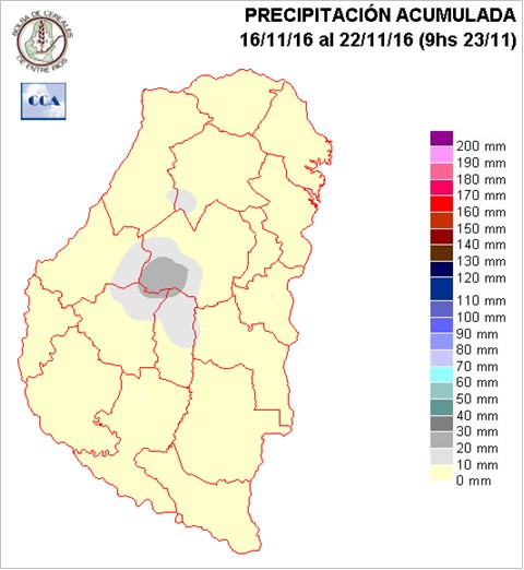 Mapa de precipitaciones