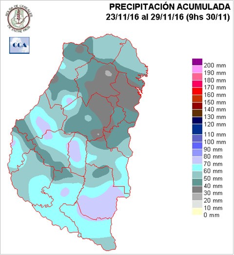 Mapa de precipitaciones