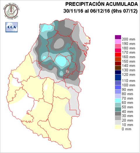 Mapa de precipitaciones