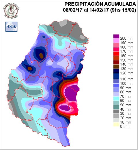 Mapa de precipitaciones