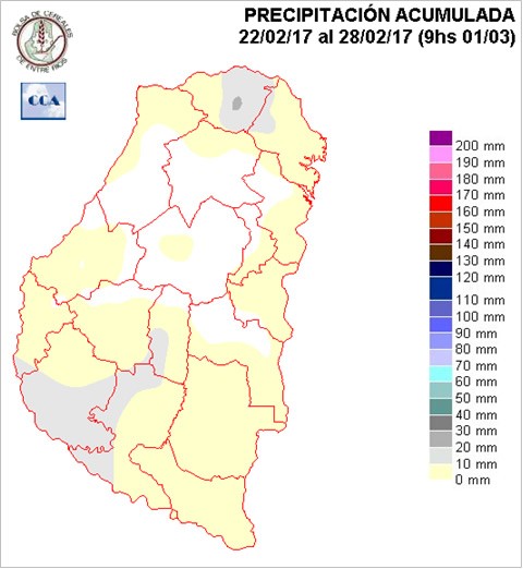 Mapa de precipitaciones