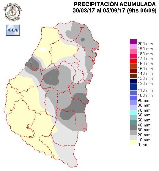 Mapa de precipitaciones