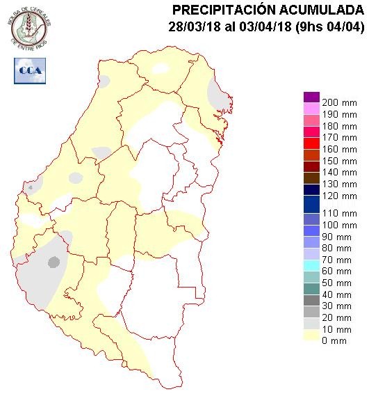 Mapa de precipitaciones