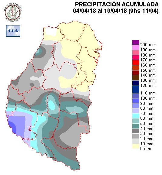 Mapa de precipitaciones