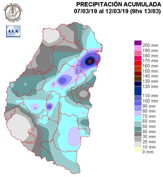 Mapa de precipitaciones