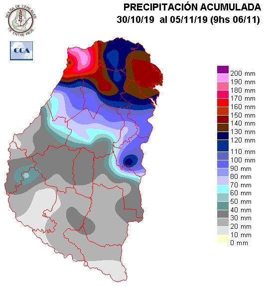 Mapa de precipitaciones