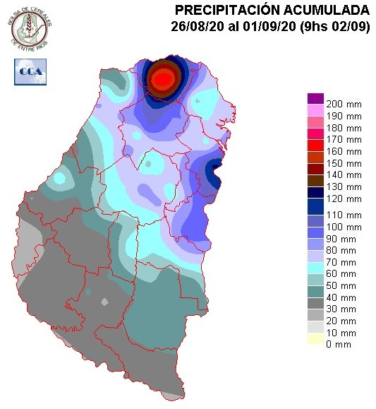 Mapa de precipitaciones