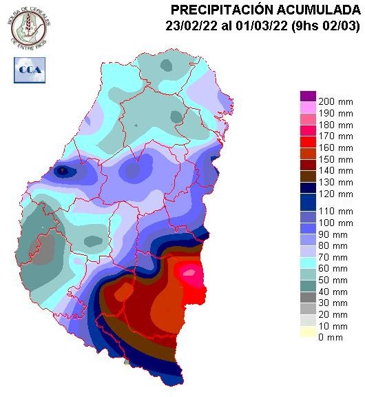 Mapa de precipitaciones