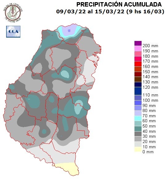 Mapa de precipitaciones