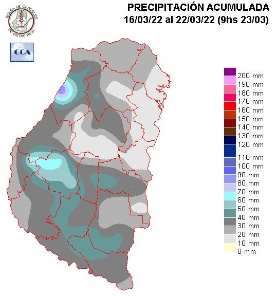 Mapa de precipitaciones