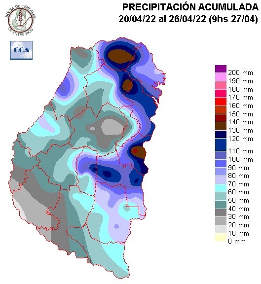 Mapa de precipitaciones