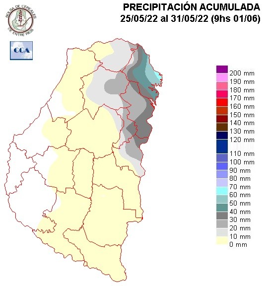 Mapa de precipitaciones