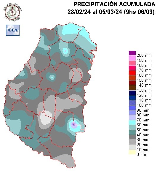 Mapa de precipitaciones