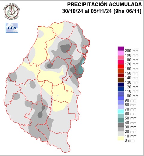 Mapa de precipitaciones