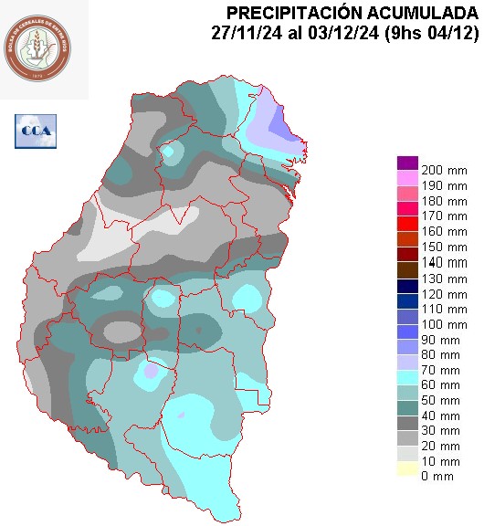 Mapa de precipitaciones