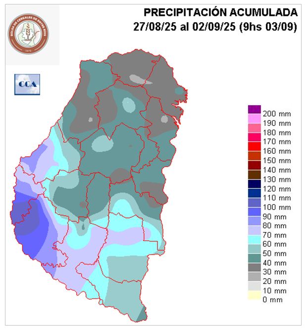 Mapa de precipitaciones